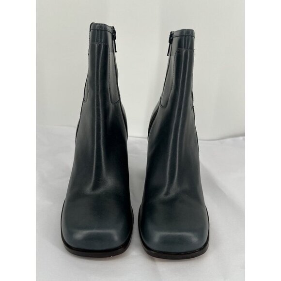 Free People Women's Naomi Ankle Heel Boot Leather Blue Size 8 Block Heel - Picture 2 of 10